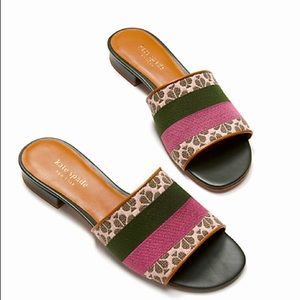 BNWT Kate Spade Jacquard Boardwalk Slide Sandals